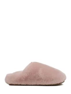 Radley Cloud Street Shearling Fluff Mule Slippers Pink New