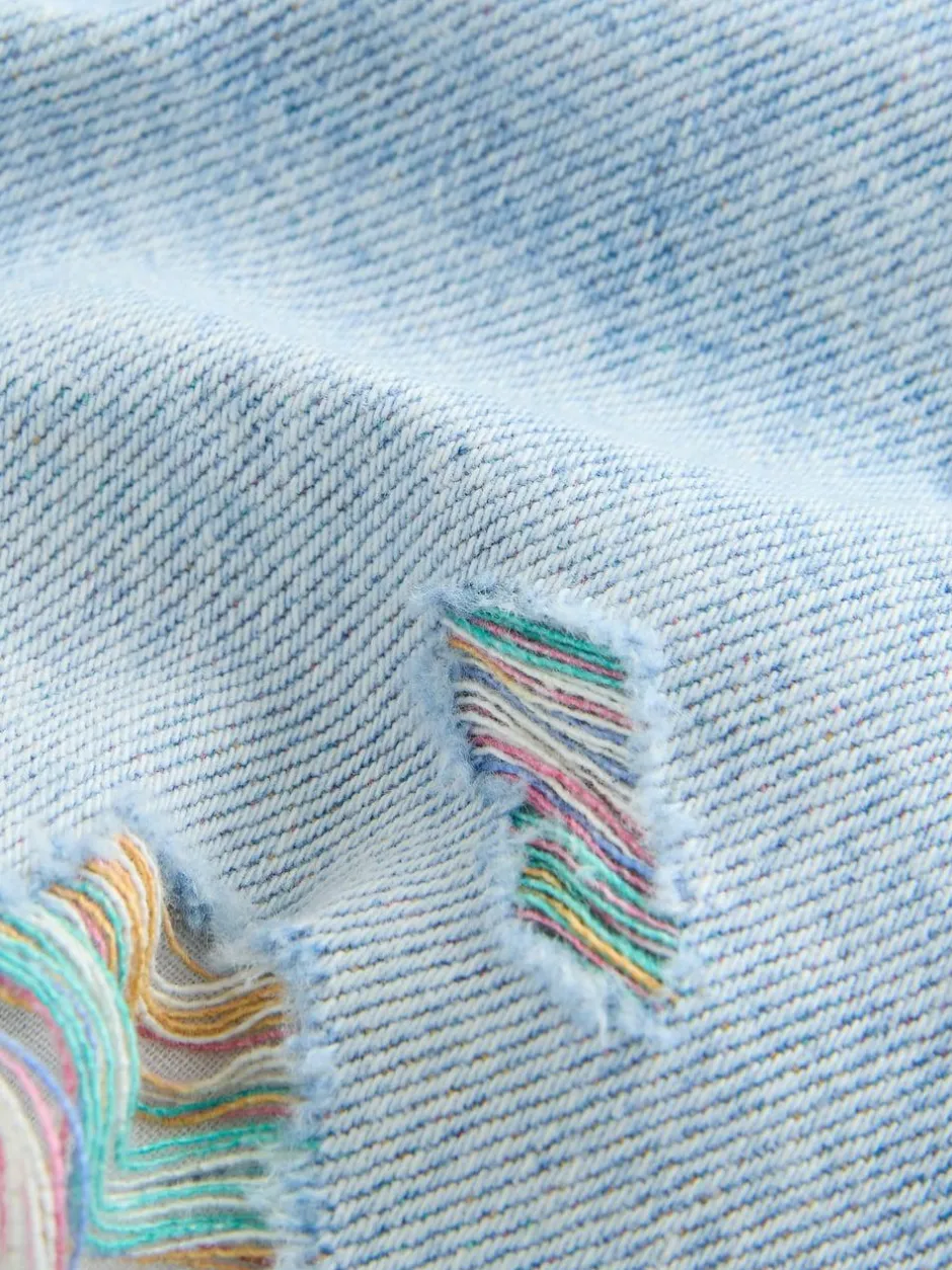 Next 100% Cotton Frayed Edge Distressed Shorts (3-16yrs) Rainbow Online