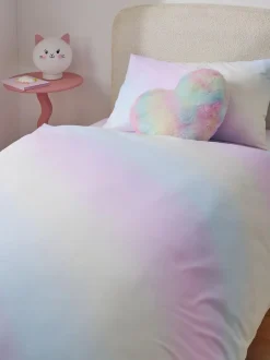 Next Rainbow Ombre Printed Polycotton Duvet Cover and Pillowcase Bedding Set New