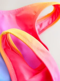 Next Scoop Neck Swimsuit (3-16yrs) Rainbow Ombre Outlet