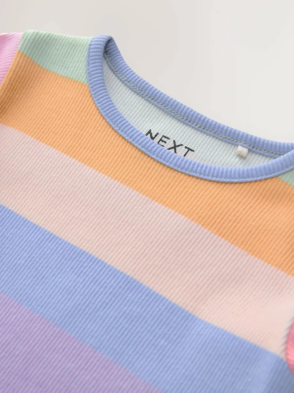 Next Rainbow Rib Long Sleeve T-Shirt (3mths-7yrs) Hot