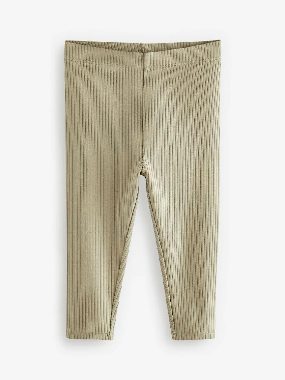 Next Ribbed Leggings 5 Pack (3mths-7yrs) Rainbow Outlet
