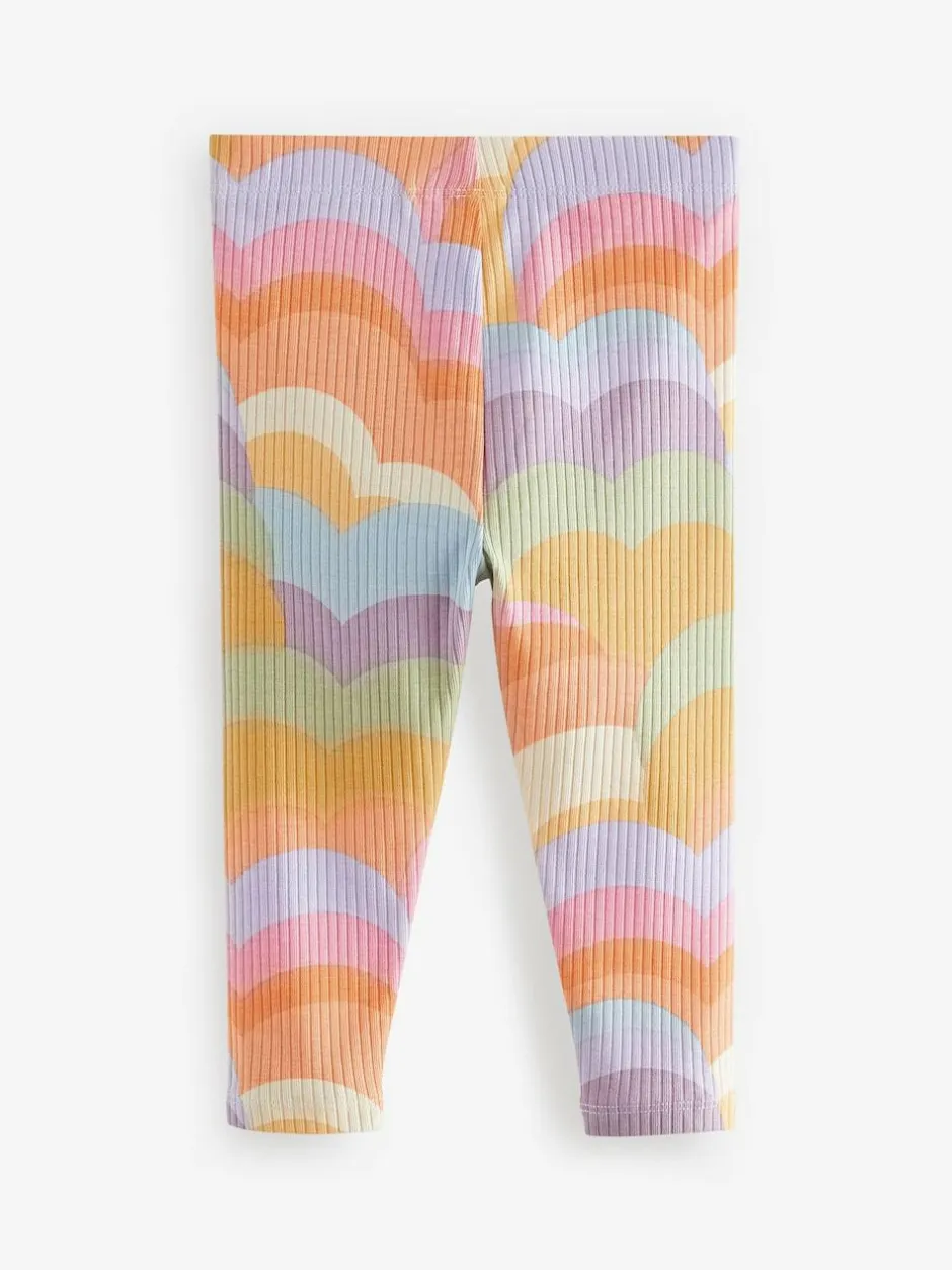 Next Ribbed Leggings 5 Pack (3mths-7yrs) Rainbow Outlet