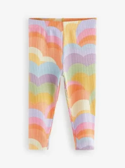 Next Ribbed Leggings 5 Pack (3mths-7yrs) Rainbow Outlet