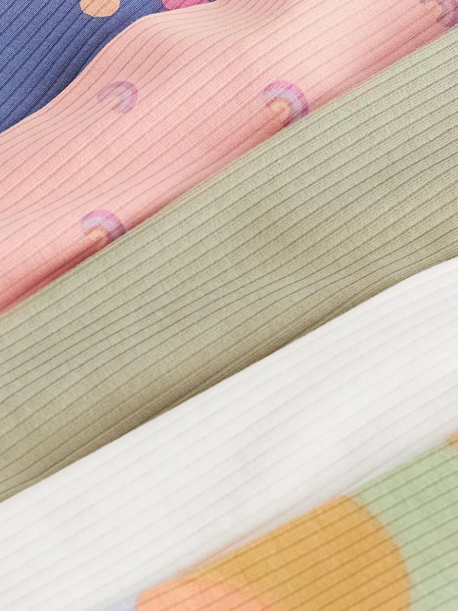 Next Ribbed Leggings 5 Pack (3mths-7yrs) Rainbow Outlet