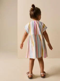 Next Jersey Dress (3mths-7yrs) Rainbow Stripe