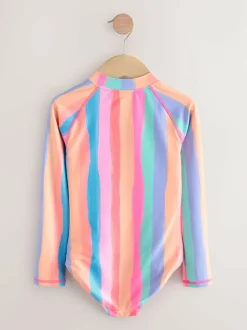 Next Rainbow Stripe Long Sleeve Sunsafe Swimsuit (3mths-16yrs) Sale