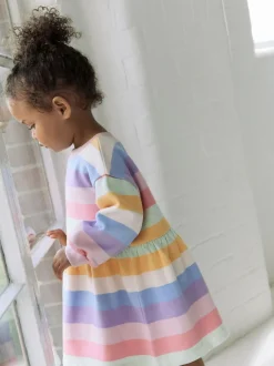 Next Rainbow Striped Sweat Dress (3mths-7yrs) Best