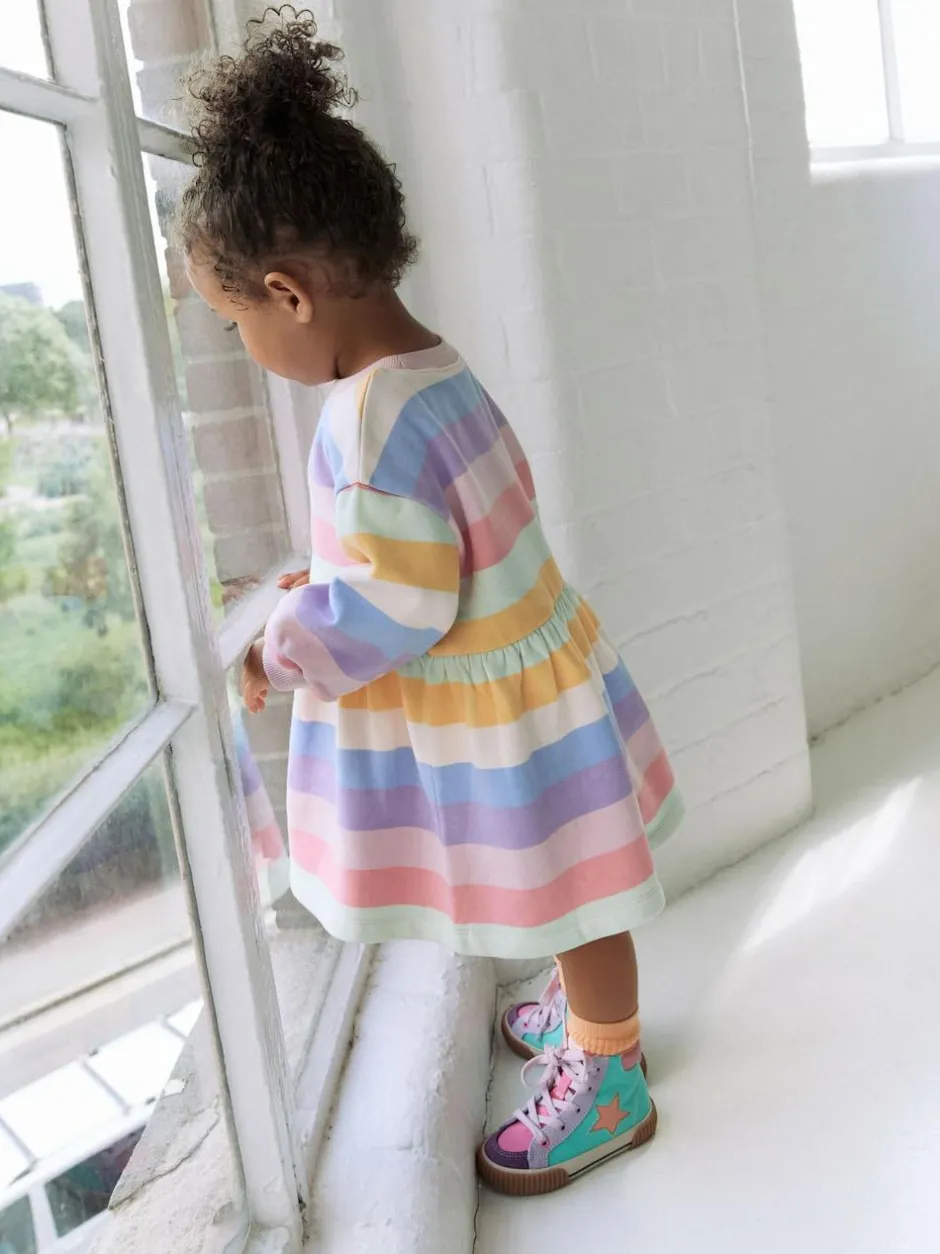 Next Rainbow Striped Sweat Dress (3mths-7yrs) Best
