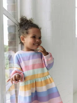 Next Rainbow Striped Sweat Dress (3mths-7yrs) Best