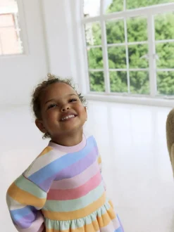 Next Rainbow Striped Sweat Dress (3mths-7yrs) Best