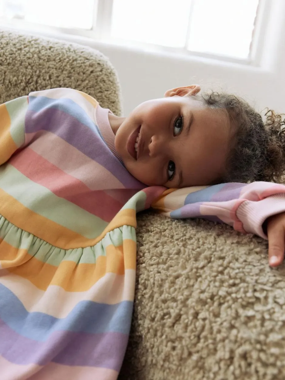 Next Rainbow Striped Sweat Dress (3mths-7yrs) Best