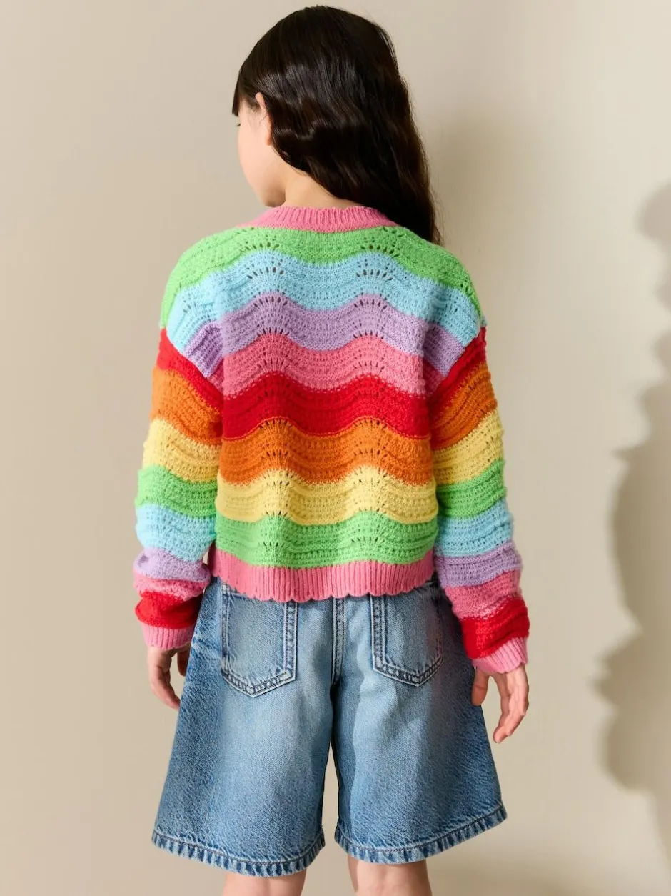 Next Rainbow Wavy Stripe Jumper (3-16yrs) Hot