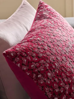Next Raspberry Pink Raspberry Pink 40 X 59cm Cut Velvet Cherry Blossom Abstract Cushion Sale