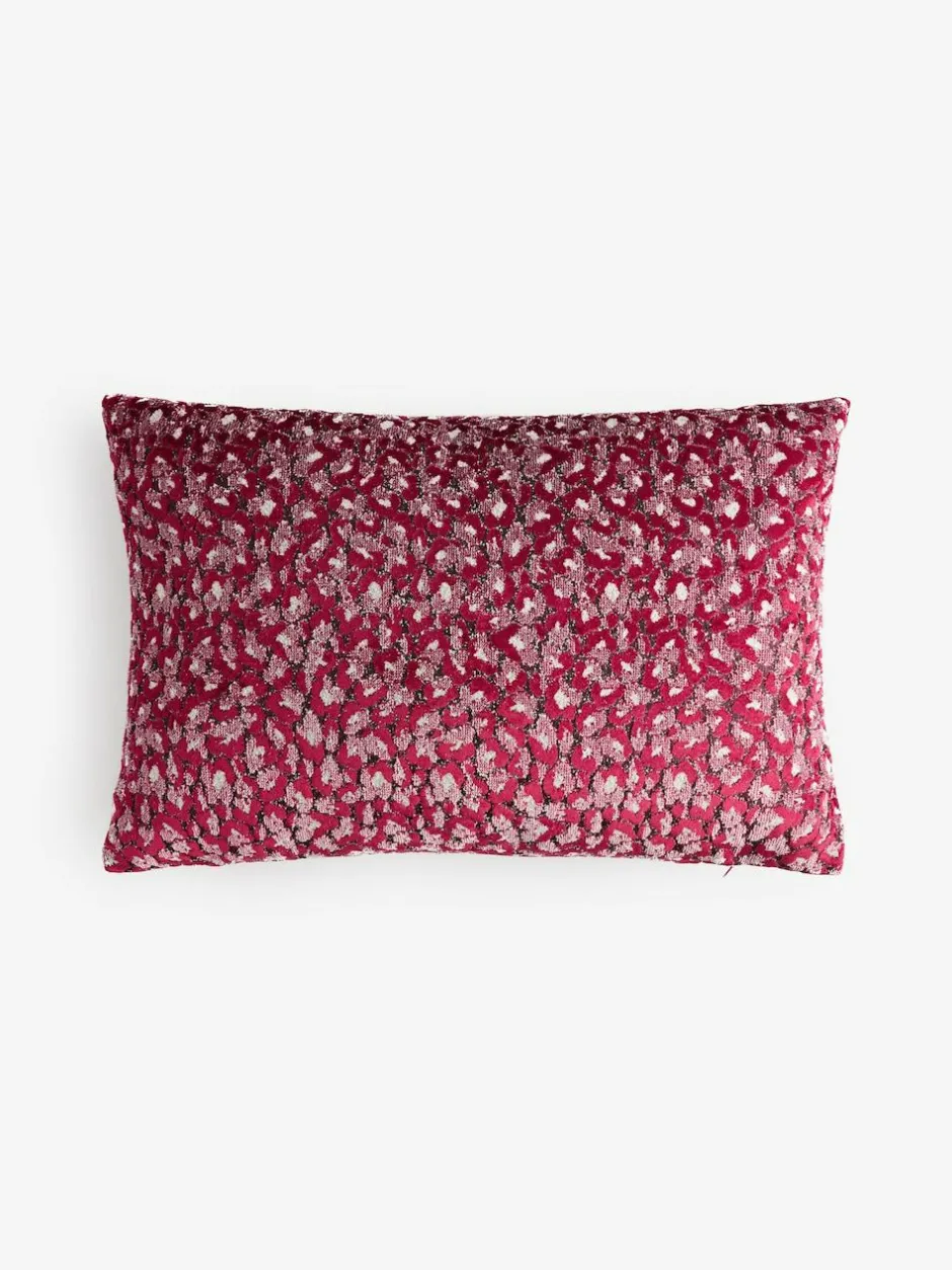 Next Raspberry Pink Raspberry Pink 40 X 59cm Cut Velvet Cherry Blossom Abstract Cushion Sale