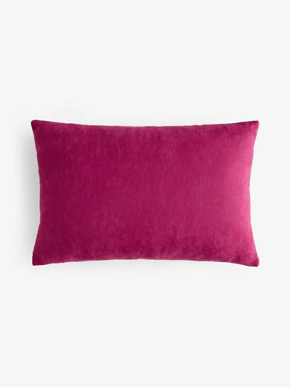 Next Raspberry Pink Raspberry Pink 40 X 59cm Cut Velvet Cherry Blossom Abstract Cushion Sale