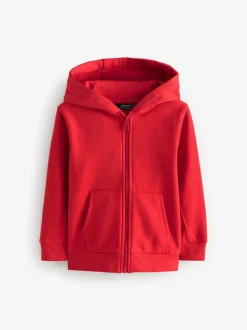 Next Red 1 Pack Plain Zip Through Hoodie (3-16yrs) Hot