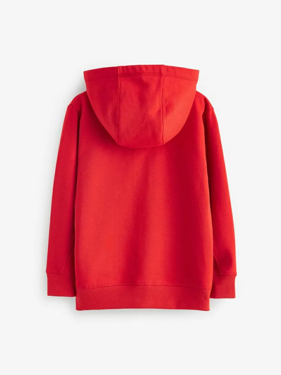 Next Red 1 Pack Plain Zip Through Hoodie (3-16yrs) Hot