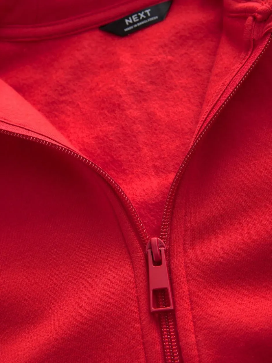 Next Red 1 Pack Plain Zip Through Hoodie (3-16yrs) Hot