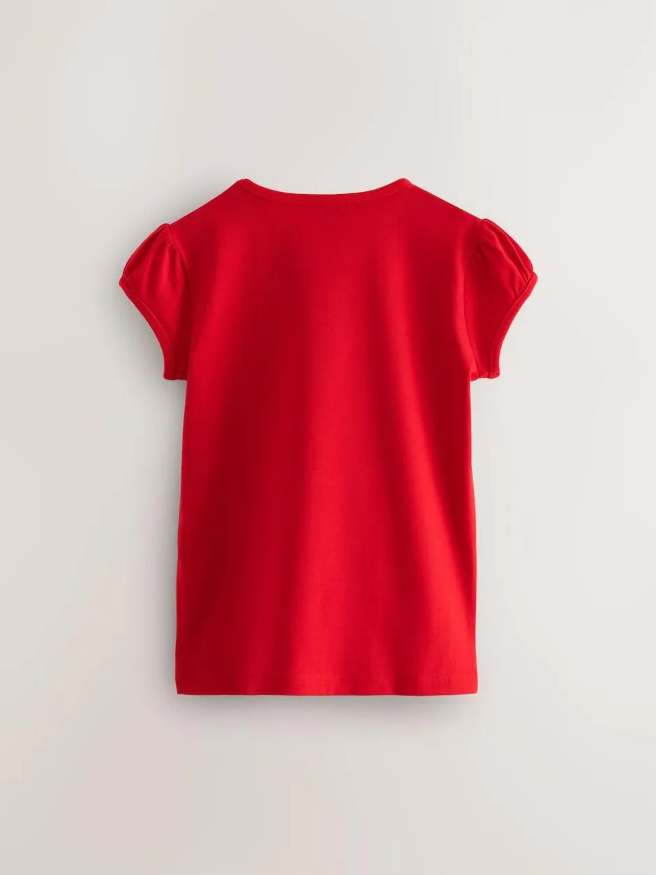 Next Red 2 Pack Puff Sleeve T-Shirts (3-16yrs) Best