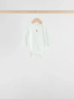 Next Red Baby London Long Sleeve Bodysuits 5 Pack