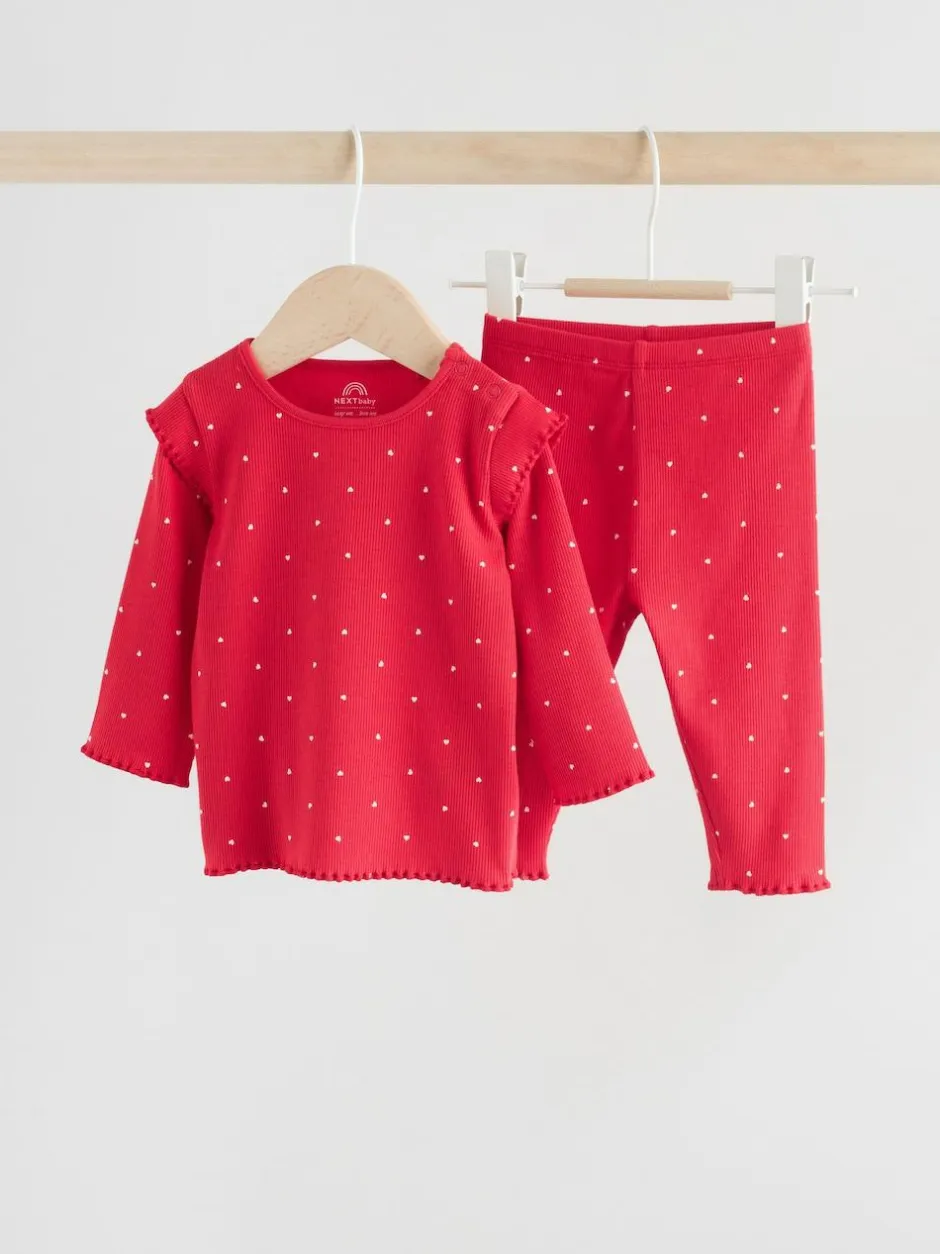 Next Baby Top and Leggings 2 Piece Set (0mths-2yrs) Red Outlet