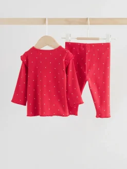 Next Baby Top and Leggings 2 Piece Set (0mths-2yrs) Red Outlet
