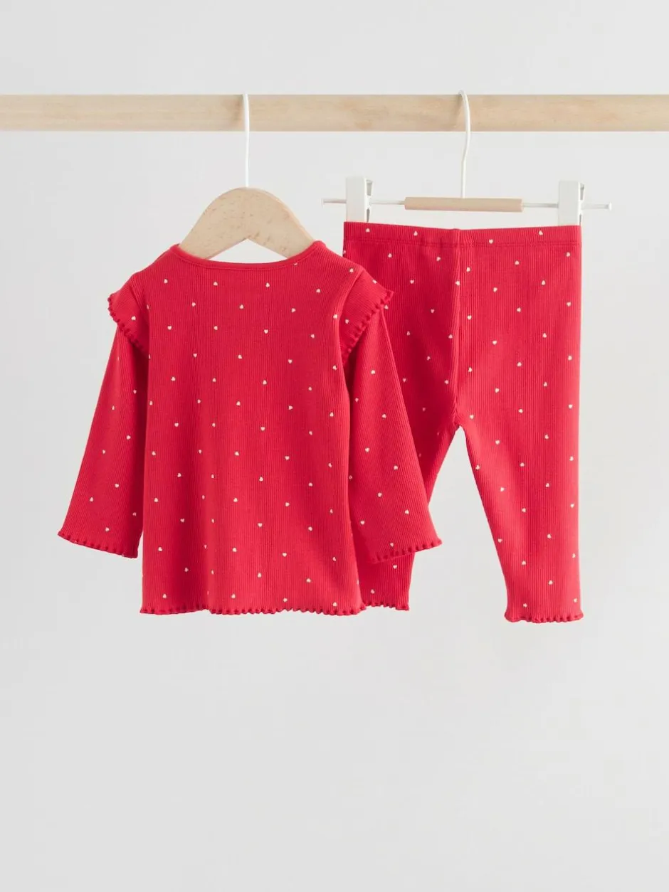 Next Baby Top and Leggings 2 Piece Set (0mths-2yrs) Red Outlet