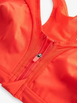 Next B-GG Active Sports High Impact Dry Tech Zip Front Bra Red Clearance