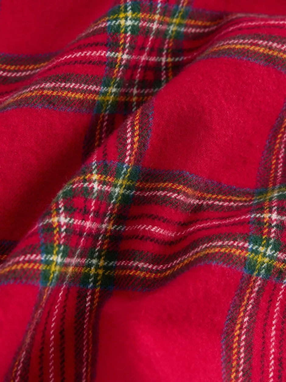 Next Long Sleeve Christmas Check Shirt (3mths-10yrs) Red Black Hot