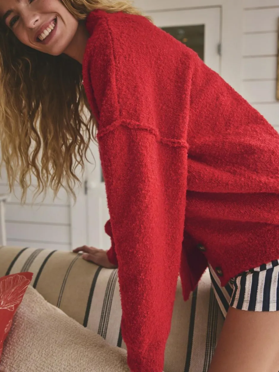 Next Boucle Cardigan Red Sale