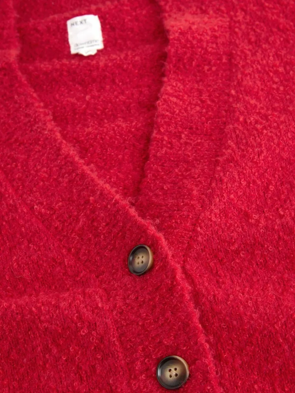 Next Boucle Cardigan Red Sale