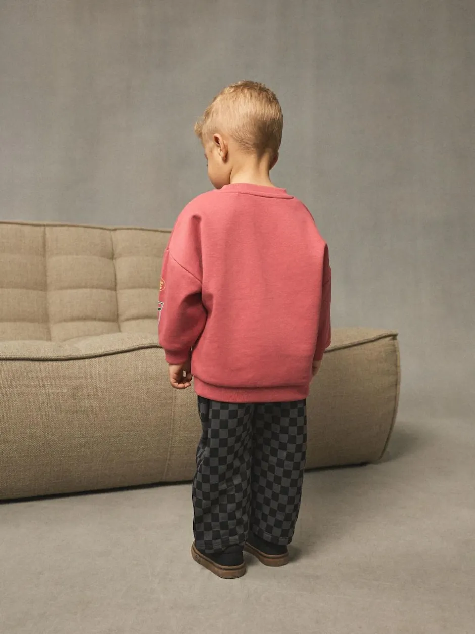 Next Red Charcoal Cars Crew Sweatshirt and Joggers Set (9mths-8yrs) Clearance