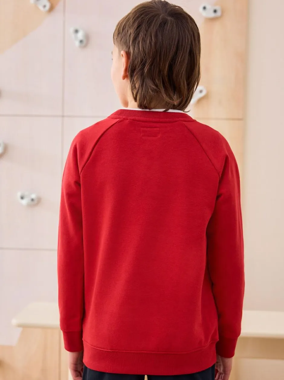 Next Red Crew Neck School Sweater (3-17yrs) Sale