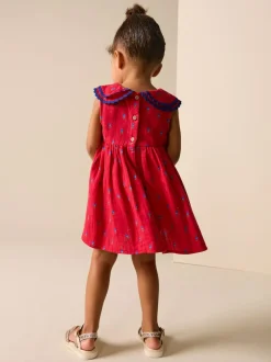 Next Ric Rac Collar Dress (3mths-8yrs) Red Ditsy Online
