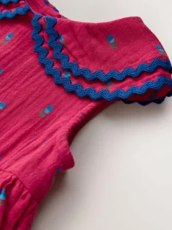 Next Ric Rac Collar Dress (3mths-8yrs) Red Ditsy Online