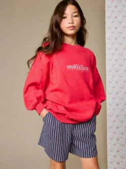 Next Sweatshirt (3-16yrs) Red Embroidered Detail Best