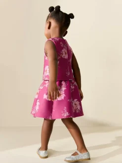 Next Red Floral Scuba Top and Skirt Set (3mths-7yrs) Discount