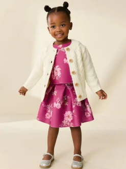 Next Red Floral Scuba Top and Skirt Set (3mths-7yrs) Discount