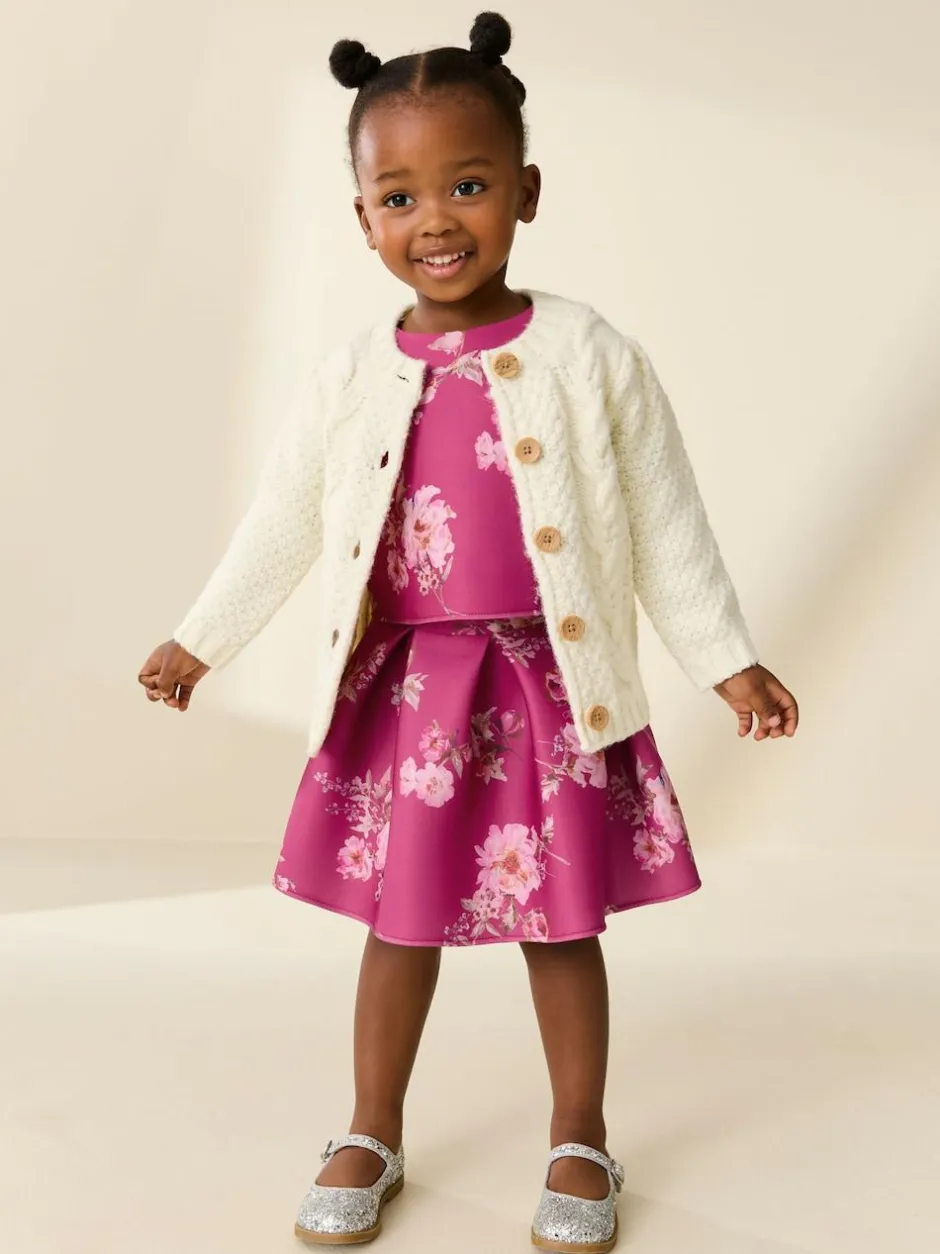 Next Red Floral Scuba Top and Skirt Set (3mths-7yrs) Discount