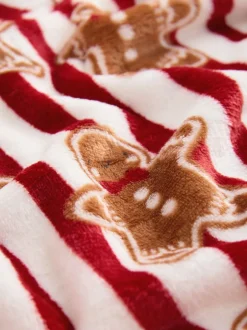 Next Red Gingerbread Matching Family Christmas Cosy Fleece Dressing Gown Sale