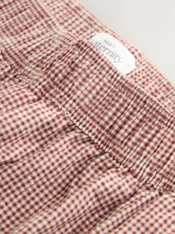 Next Red Gingham Maternity Wide Leg Trousers