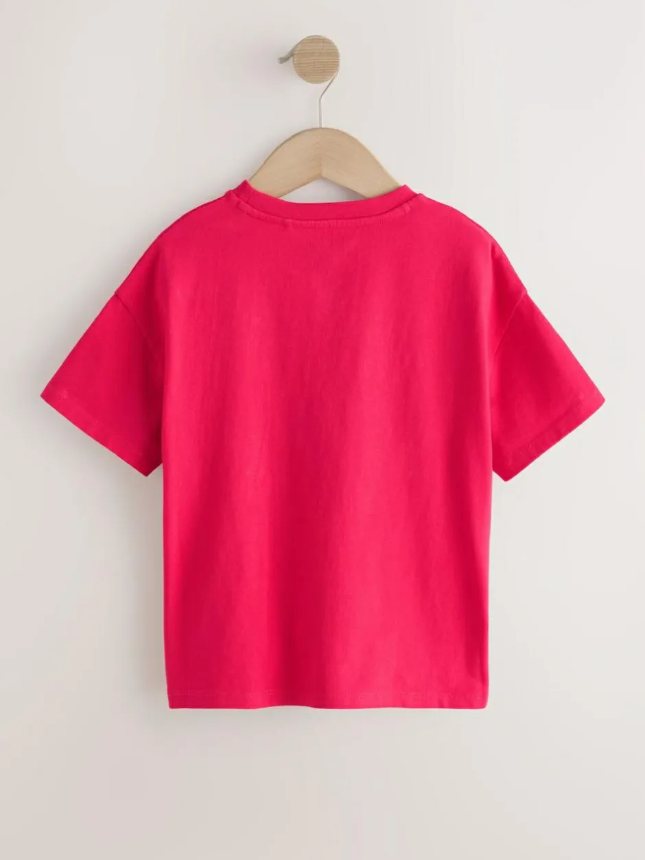 Next Sequin T-Shirt (3-16yrs) Red Heart New