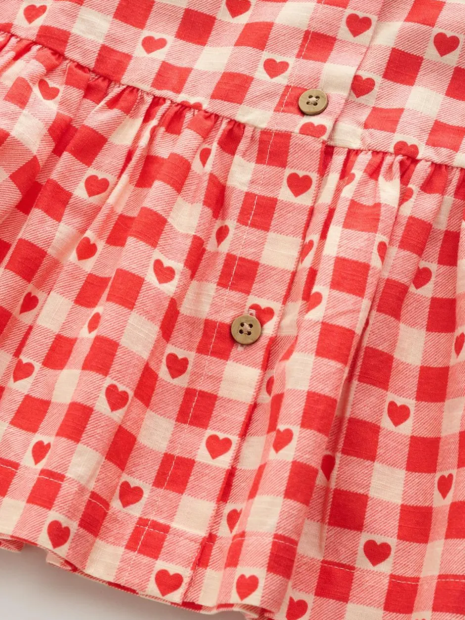 Next Short Sleeve Cotton Dress (3mths-8yrs) Red Heart Outlet