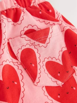 Next Red Heart Textured Barrel Leg Trousers (3mths-7yrs) Online