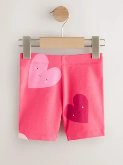 Next Red Hearts Cycle Shorts 3 Pack (3mths-7yrs) New