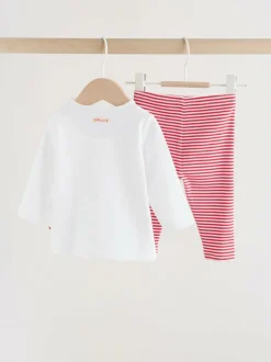 Next T-Shirt and Leggings Baby Set (0mths-2yrs) Red Little Valentine