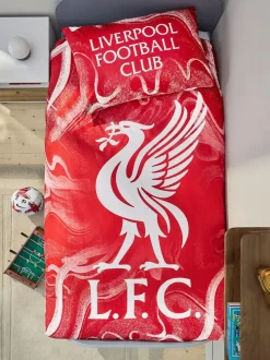 Next Red Liverpool FC 100% Cotton Duvet Cover and Pillowcase Set Discount
