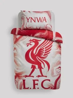 Next Red Liverpool FC 100% Cotton Duvet Cover and Pillowcase Set Discount