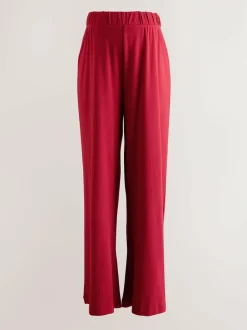 Next Red Maternity Supersoft Wide Leg Trousers Hot